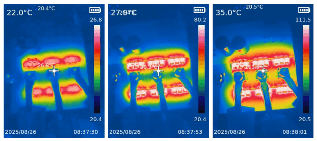 rotabench 6P diodes test - thermo image